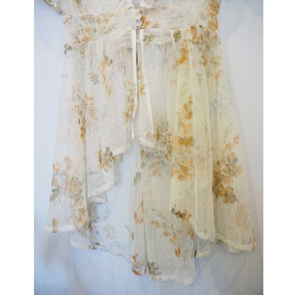 Floral top, button-down style komono - Picture 2 of 5